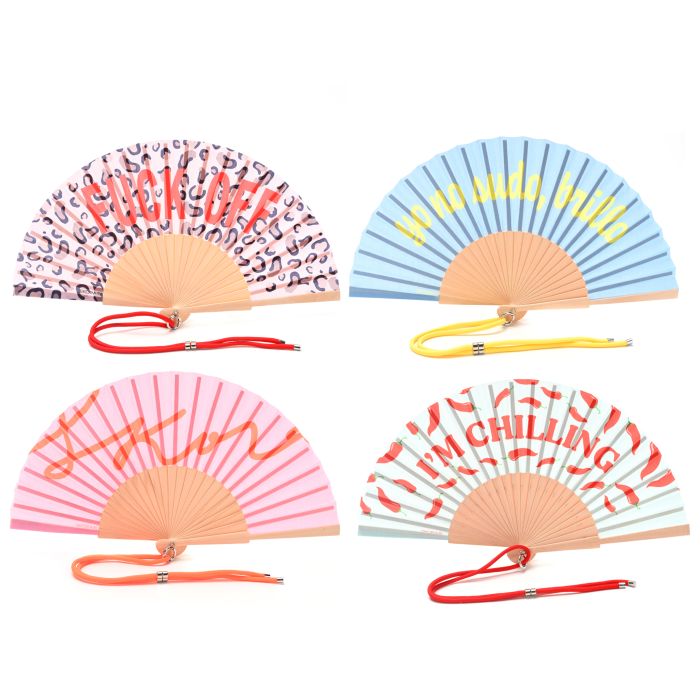 Abanicos estampados con cuerda SKR x1u