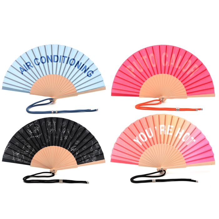 Abanicos estampados con cuerda SKR x1u