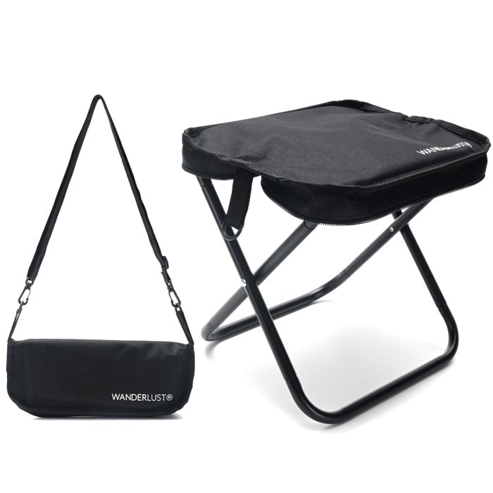 Bolsa 2 en 1 WDLT con banco plegable y correa para el hombro, plegado 26x11cm, abierto: 26x23x25cm