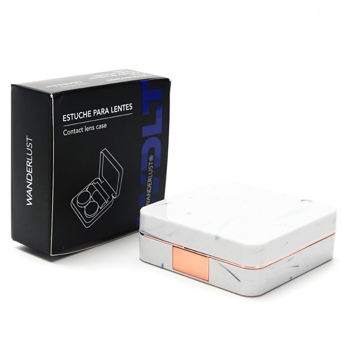 Estuche para lentes de contacto WDLT con soporte para lentes,pinzas, aplicador de contacto, botel