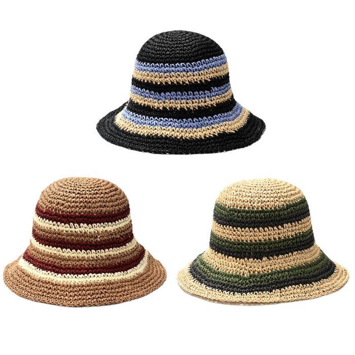 Sombrero piluso tejido rayas x1u
