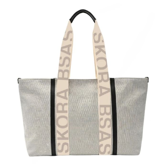 Bolso playero SKR asas con estampa 58x38x18cm x1u