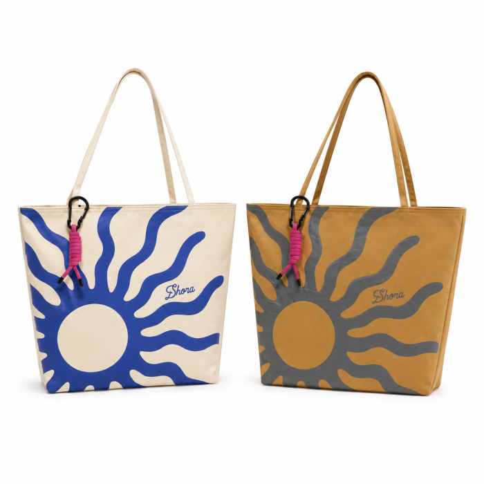 Bolso playero SKR con estampa y llavero 50x34x13.5cm x1u