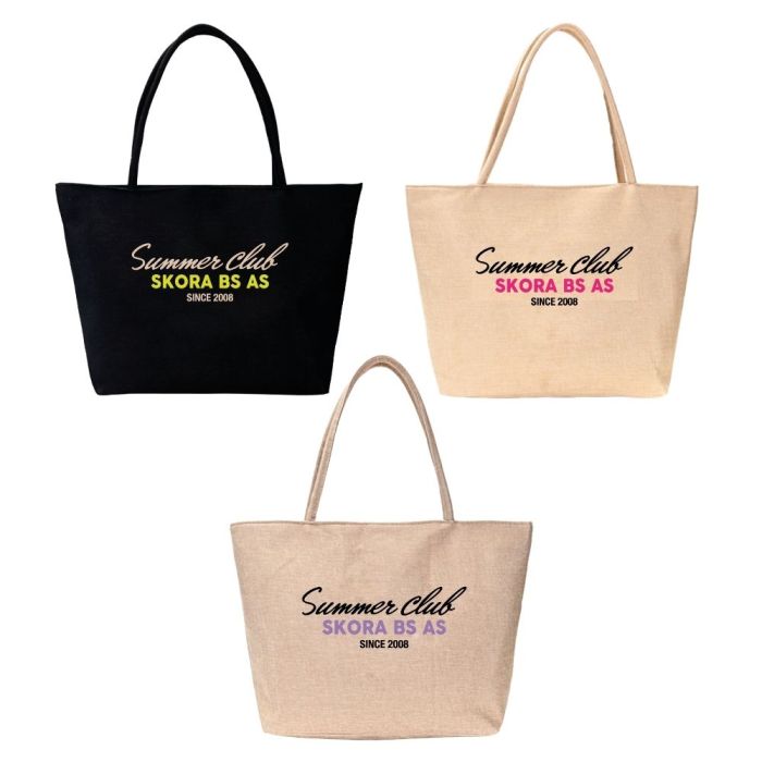 Bolso playero SKR con estampa Summer Club 50x34x13.5cm x1u